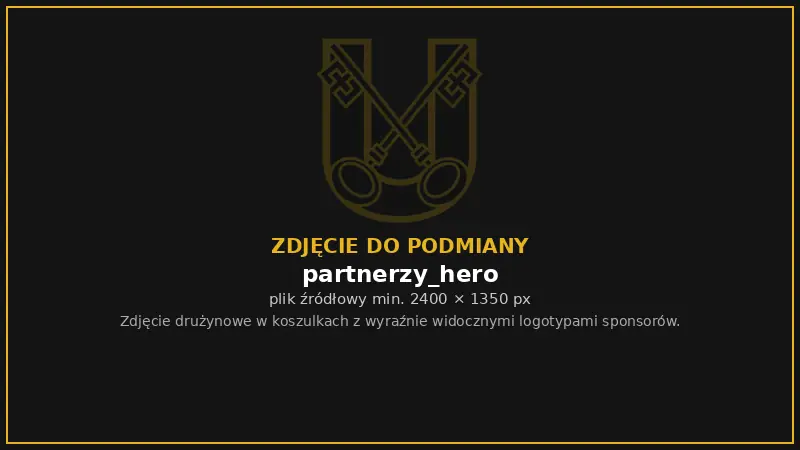 Zawodnicy Unii w strojach z logotypami sponsorów