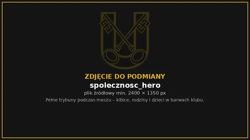 Kibice i rodziny z dziećmi na trybunach podczas meczu Unii